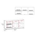 thumbnail image 4 of FM FURNITURE Lydia Wall Cabinet with Four Doors Natural Oak Engineered Wood, 4 of 8
