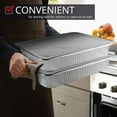 thumbnail image 2 of Aluminum Pans with Lids 21x13 Disposable Roasting Pans with Covers, 2 of 5