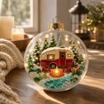 thumbnail image 5 of Clearance Christmas Story Ornament Glowing Ball Hanging, Light-up Sea Glass Decorations, Miniature Christmas Scene in Clear Acrylic Ball, Xmas Tree Ornament for Home, Holiday, 5 of 7