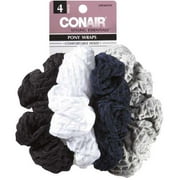 Styling Essentials: Black White Blue Grey Pony Wraps, 1 ct