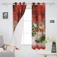 thumbnail image 3 of Hokiten Red Christmas Blackout Curtains | Light Blocking Print Window Curtains, Xmas Tree Farmhouse Snowflake Thermal Insulated Window Drapes for Living Room Kitchen Cafe (2 Panels, 104"W x 63"L), 3 of 7