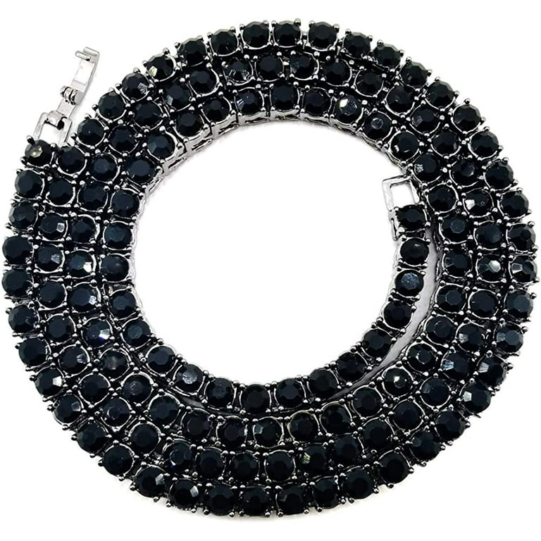 Empire Silver or Gold Iced Out Diamond Tennis Chains for Men
