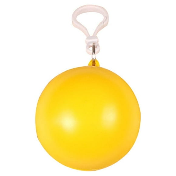 Kids Raincoat One-off Portable Waterproof Coat Outdoor Travel Outdoor PE Raincoat Plastic Ball Rain Jacket for Girl Boy, Yellow