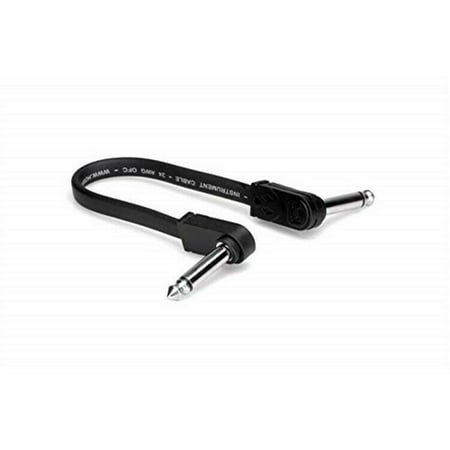 UPC: 0728736060173 | Hosa Flat Guitar Patch Cable  Molded Low-Profile Right-Angle