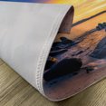 thumbnail image 5 of Ambesonne Tropical Place Mats Set of 4, Horizon Sky Beach View, Standard Size, Royal Blue Marigold, 5 of 6