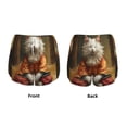 thumbnail image 3 of Balery Haystack Meditating Cat Pantalones cortos deportivos para mujer con forro y dos bolsillos, elásticos, para entrenamiento, gimnasio, yoga-Small, 3 of 7