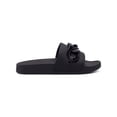 thumbnail image 3 of INC Womens Black Chain Detail Comfort Peymin Round Toe Platform Slip On Slide Sandals Shoes 7 M, 3 of 4