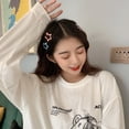 thumbnail image 6 of Cute Girl Metal Y2K Women Star Edge Clip BB Hair Clips Star Barrettes Snap Clip Headdress 6, 6 of 8