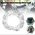 thumbnail image 4 of 100Pcs Universal Disposable Plastic Steering Wheel Cover Elastic Trim Disposable Truck Car Steering Wheel Covers Films, 4 of 8