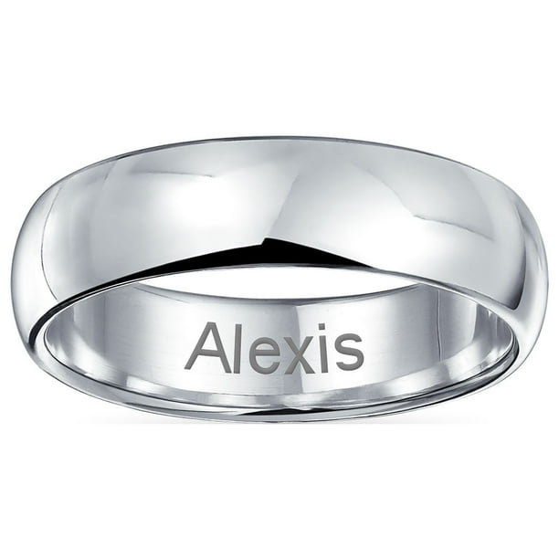 Plain sterling silver wedding hotsell bands