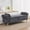 Dark Gray, variant on BaseBeauty 67" Storage Bench with Arms, Upholstered End of Bed Bench, Linen Large Storage Ottoman Bench for Bedroom, Entryway, Gray