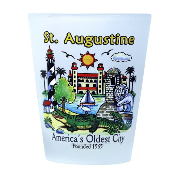 St. Augustine Florida Scene Frosted Design Shot Glass