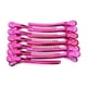 thumbnail image 2 of Juego de 12 pinzas divisorias de pico de pato, pinzas de metal para peinar el cabello. Rosa roja, 2 of 9