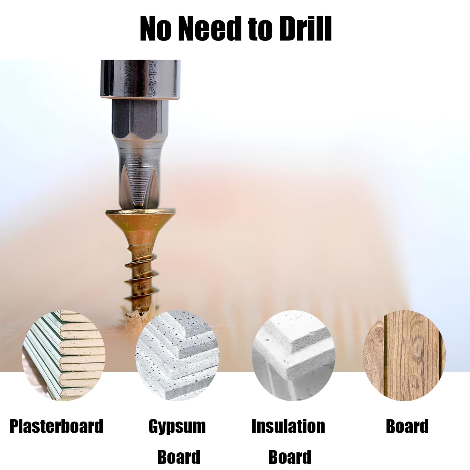 30 PCS Self Drilling Drywall Anchors with Screws Kit, Used On Drywall, Plaster Board, Sheetrock, and Hollow Wall (0.47x1.18'' Self Drilling Anchors and 0.15 x1.38'' Screws)