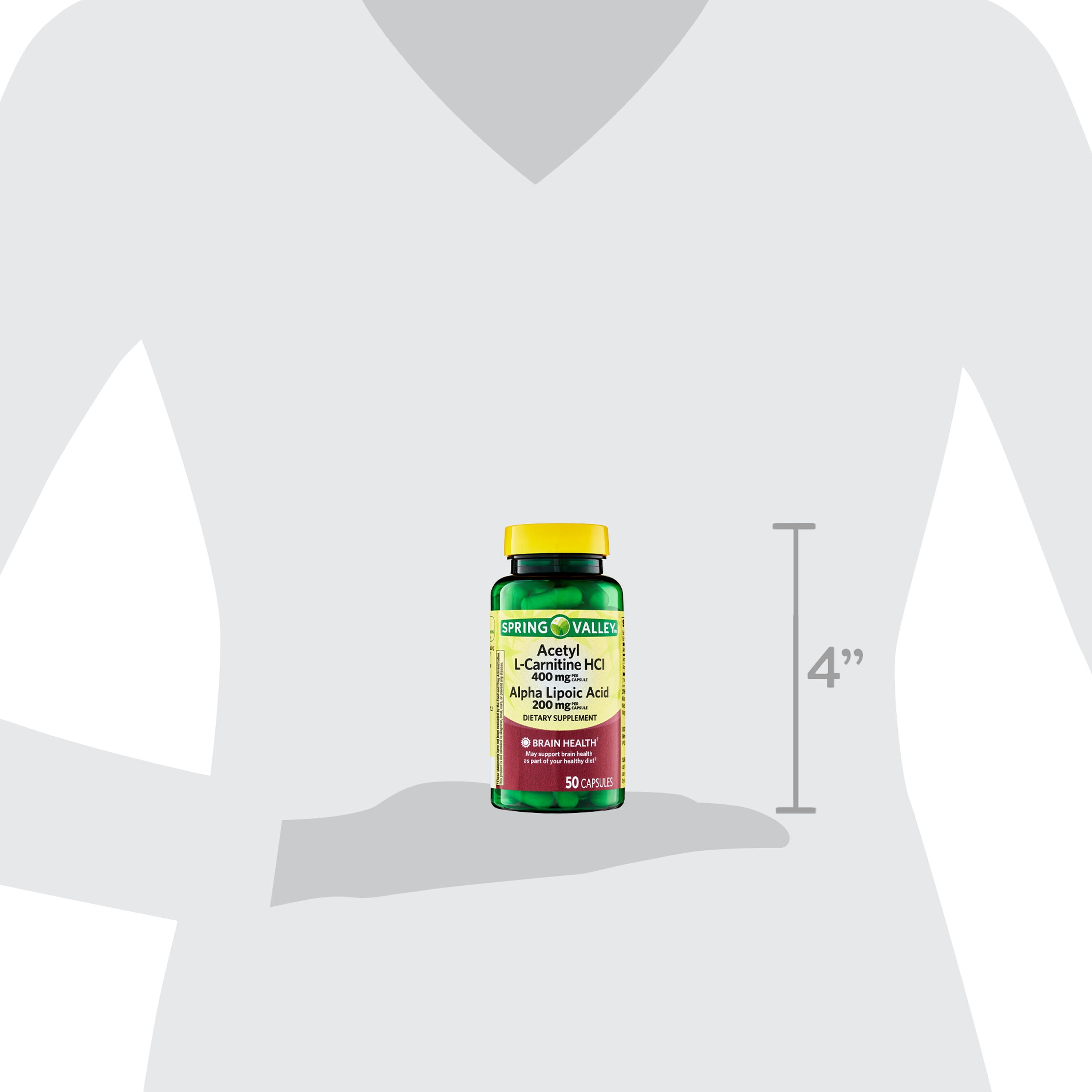 Spring Valley Acetyl LCarnitine HCI 400 mg + Alpha Lipoic Acid 200 mg