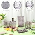 thumbnail image 5 of Dznils 5-Piece Bathroom Accessories Sets, Acrylic Bathroom Decor Set, Purple, 5 of 11