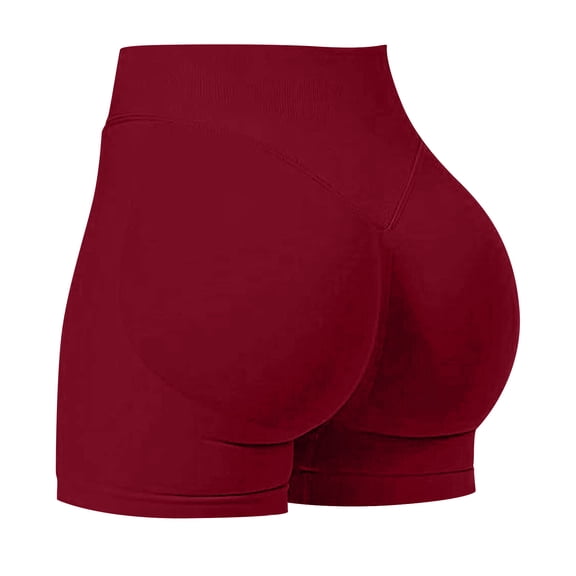 Lenpel Yoga Shorts for Women Seamless High Waisted Butt Lifting Athletic Running Workout Shorts Booty Biker Shorts