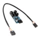 thumbnail image 1 of Cable de extensión de conector de Cable USB de cabezal USB de 9 pines para placa base de ventiladores de CPU , 1 a 2 cables, 1 of 7