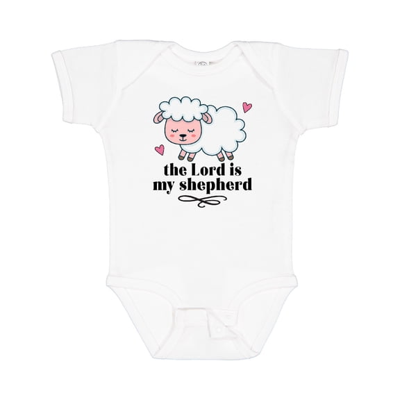 Inktastic The Lord is My Shepherd Baby Lamb Girls Baby Bodysuit