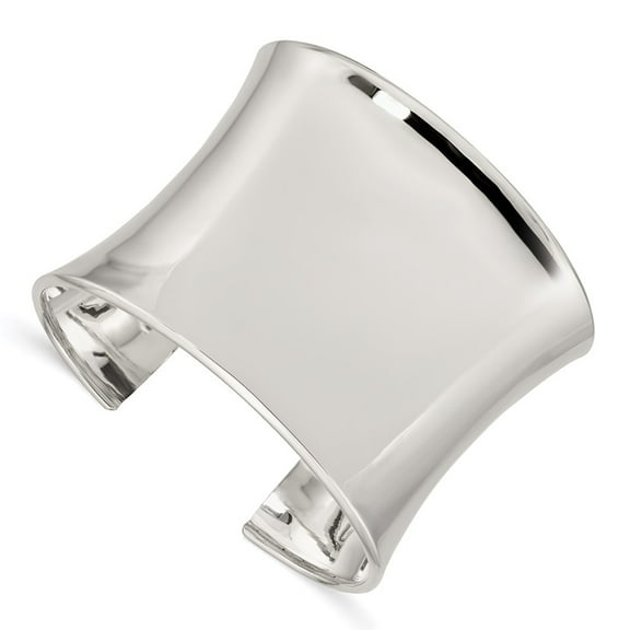 Sterling Silver Bracelet Cuff Women's 50 mm in Bangle