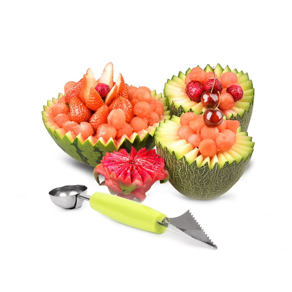 NEX Watermelon Slicer Corer Cutter Knife Stainless Steel with Melon Ball Scooper