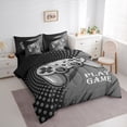 thumbnail image 3 of Feelyou Gaming Controller Kids Bedding Comforter Set 7 Pieces, Grey Abstract Full Bedding Set, Cartoon Video Game Lover Reversible Fitted Sheet Flat Sheet, Microfiber Bedroom Decor, 3 of 7