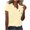 Yellow, variant on TKLPEHG Womens Short Sleeve Shirts V-Neck Button Plus Size Tshirt Summer Clothes Solid Color Fashion Loose Short Sleeve T Shirt Lightweight Casual Comfy Blouses (Yellow,S)