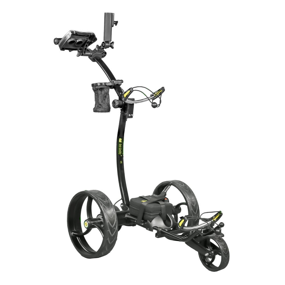 BATCADDY X8R Advanced Lithium 18-Hole Battery Powered Push Cart with Remote Control, Dual Motor, 9-Speeds and Reverse, Cruise Control, Anti-Tip Wheels & Downhill Control, Phantom Black