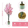 thumbnail image 2 of Yeshouse Árbol de cerezo artificial de 150 cm, planta de interior en maceta blanca, árbol de cerezo artificial rosa, planta de interior para fiestas en el hogar, 2 of 9