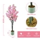 thumbnail image 2 of QinaQin Árbol artificial de cerezo rosa de 150 cm en maceta blanca, planta decorativa para interior, ideal para hogar, oficina, fiestas, eventos y ambientación elegante, 2 of 9