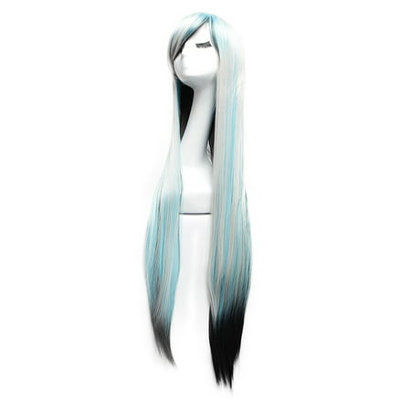 Dazone Halloween Wigs Long Straight Cosplay Costume Hair Multi-Color