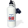 3dRose Reserved for Norwegians Only, All Others Will Be Towed, Sports Water Bottle, 21oz