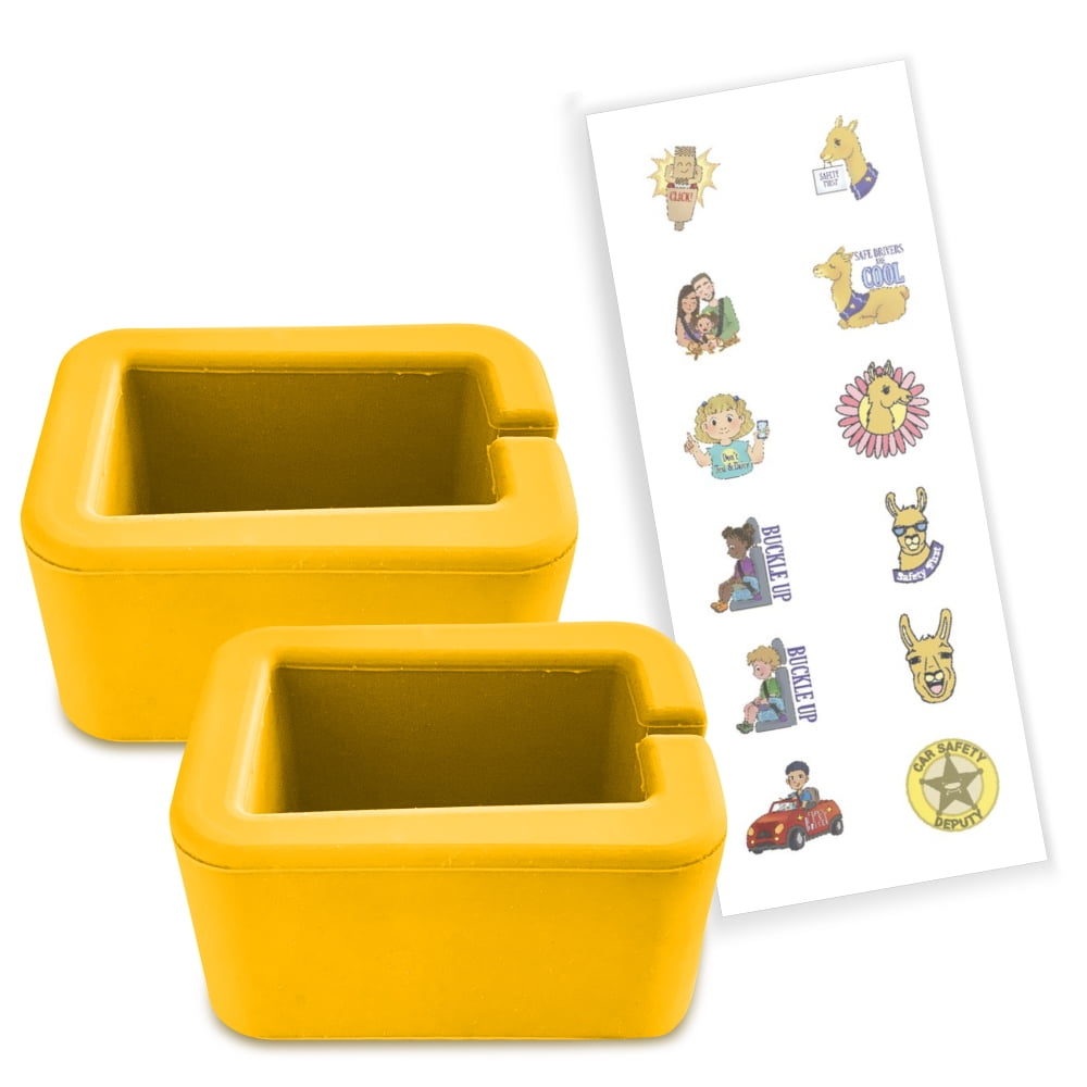 Buckle Booster™ Seat Belt Receptacle Raiser, Yellow, WrapAround, 2