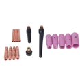 thumbnail image 2 of 16PCS TIG Welding Torch Accessories Kit Copper Ceramic Plasma Cutter Torch Consumables for WP 17 18 26, 2 of 5