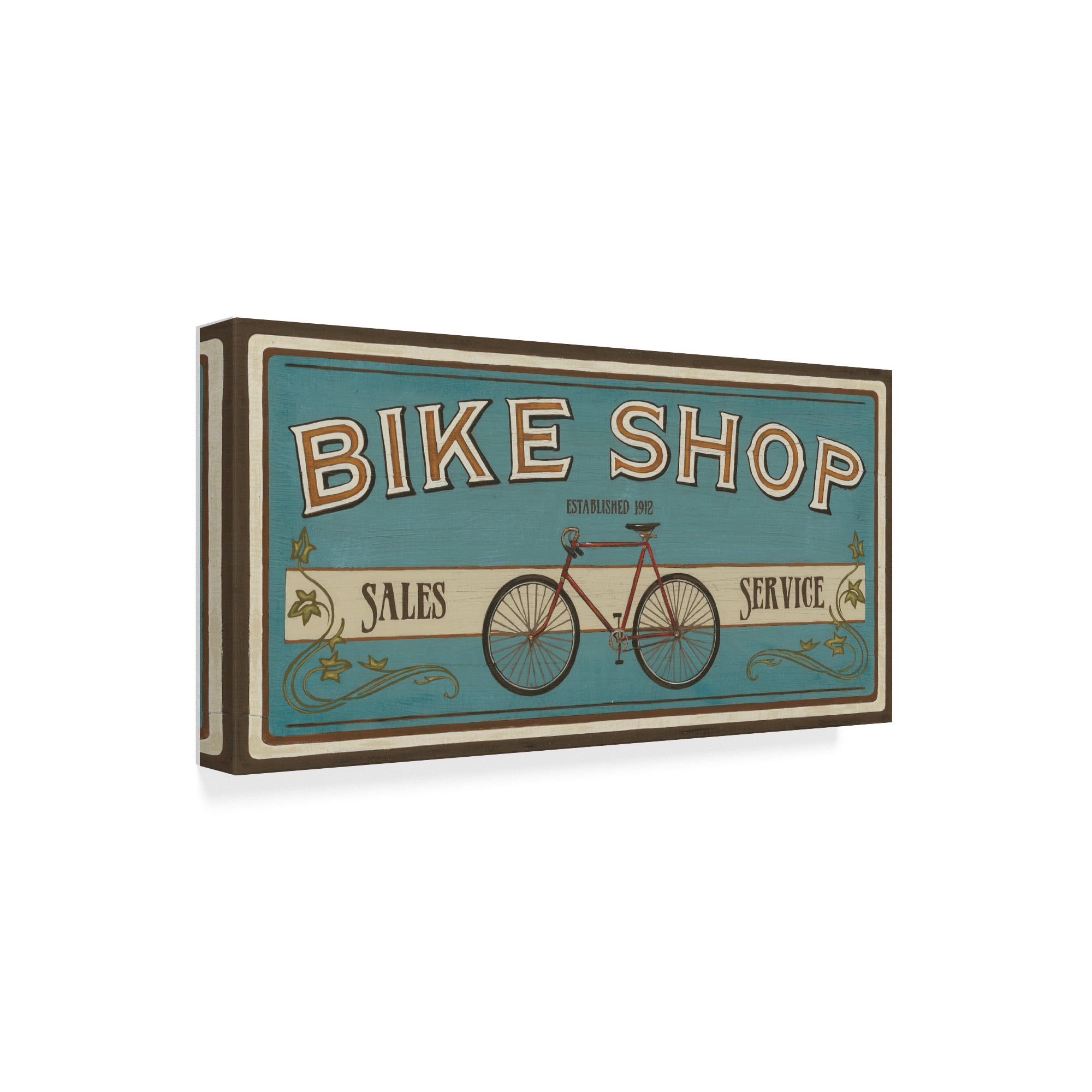 Trademark Fine Art 'Bike Shop I' Canvas Art by June Erica Vess