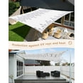 thumbnail image 4 of Sun Shade Sail 14x18Ft Bohemian Geometric Pattern Rhombus White Uv Block Sunshade Canopy Outdoor Shade Cover Rectangle Shade Cloth For Patio Garden Yard Deck Pergola, 4 of 6