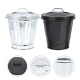 thumbnail image 5 of CIMAXIC 2Pcs Lovely Household Mini Trash Cans Tabletop Mini Garbage Containers with Lid,3.74"X3.54"X2.36", 5 of 5
