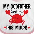 thumbnail image 4 of Inktastic Godson My Godfather Loves Me Boys or Girls Baby Bib, 4 of 4