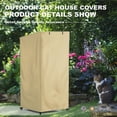 thumbnail image 4 of Outdoor Cat House Cover - Extremely Waterproof Feral Cattery Enclosure - Large Cat Cage Condo - 32" L x 32" W x 71" H, Khaki, 4 of 7