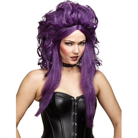 Black and Purple Sorceress Wig Adult Halloween Accessory