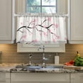 thumbnail image 5 of Coolnut Floral Kitchen Curtains 2 Panels, UV Protected Tier Curtains Half Window Curtains Kitchen Tiers for Guest Room Bathroom Sink Laundry Room Basement,24 x 27 Inch, 5 of 6