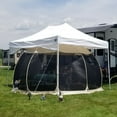 thumbnail image 4 of Screen House Tent Instant Outdoor Canopy Pop Up Gazebo 15x15 Gray, 4 of 12
