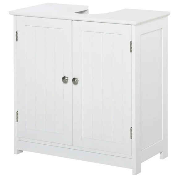 Topcobe Bathroom Vanities, Bathroom Sink Cabinets with U-Shape Cut-Out and Adjustable Internal Shelf, Indoor Modern Furniture for Bathroom, White and Gray