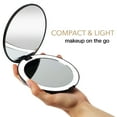 Fancii LED Lighted Travel Makeup Mirror, 1x/10x Magnification