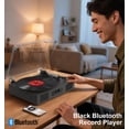 thumbnail image 4 of Tocadiscos de vinilo MANGOSTAN Belt-Drive, Bluetooth de 3 velocidades, 4 of 9