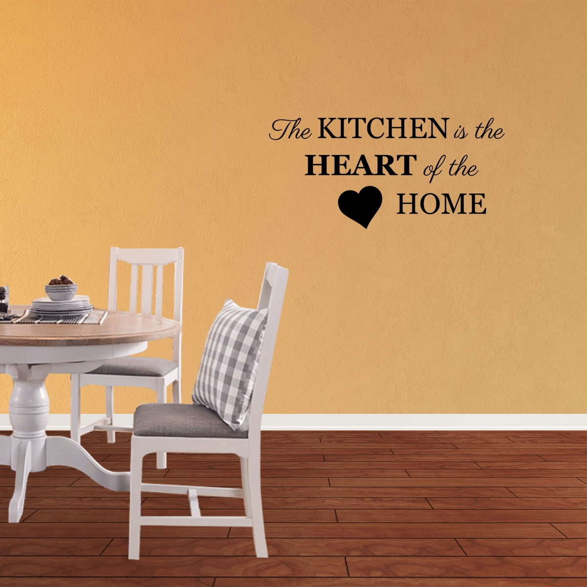 The kitchen is the heart of the home wall art vinyl decal sticker personalised