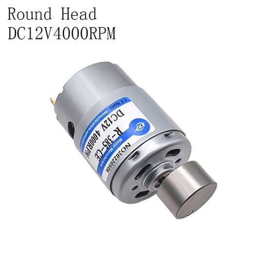 RF-385 Mini DC Vibration Motor - 12V/24V 4000-8000RPM Speed Adjustable, Forward/Reversal with Round/Sector Head