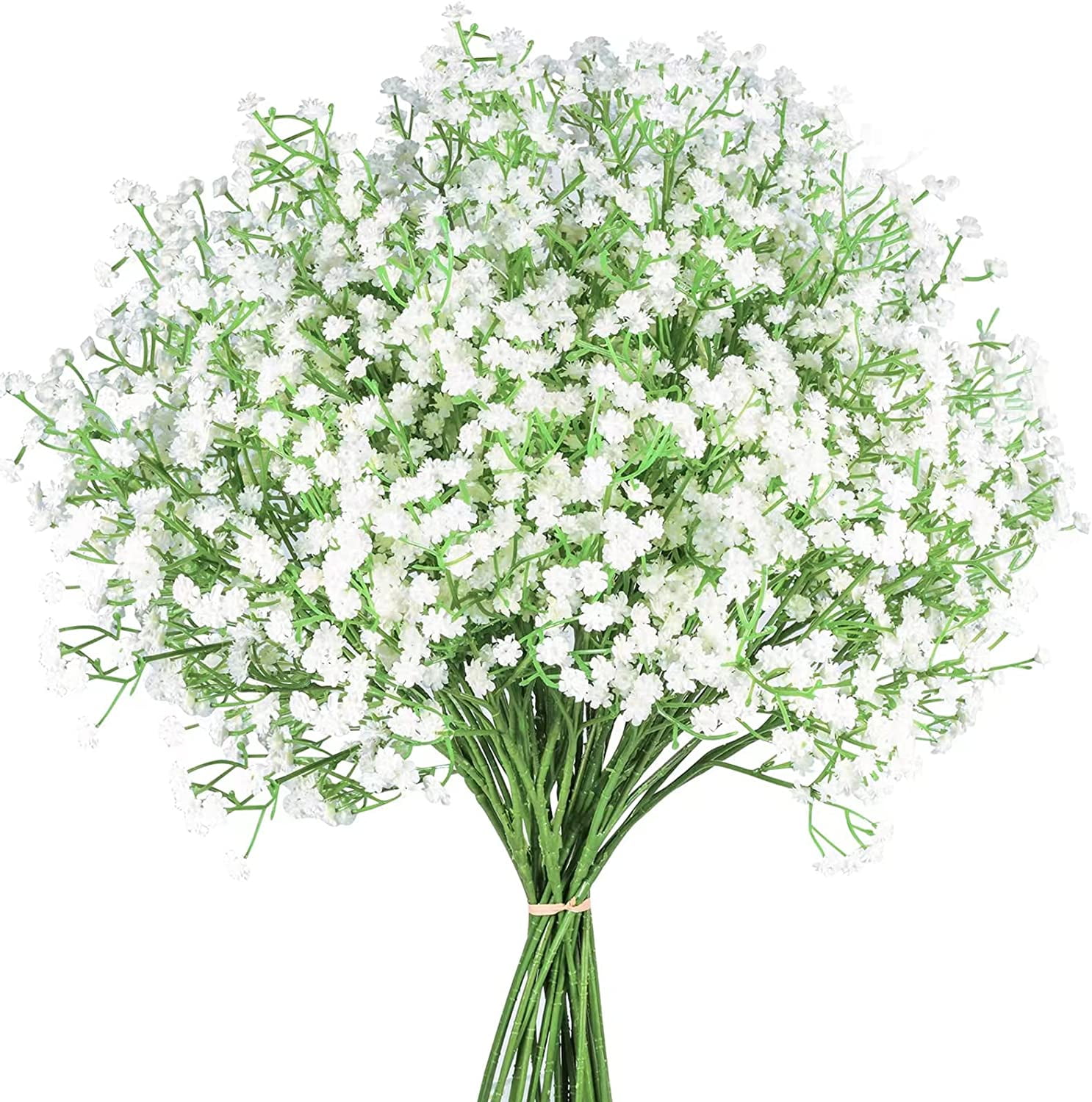 6ft White Real Touch Faux Baby Breath Hanging Flower Vines, Artificial Silk Gypsophila Table Flower Garland | by Tableclothsfactory