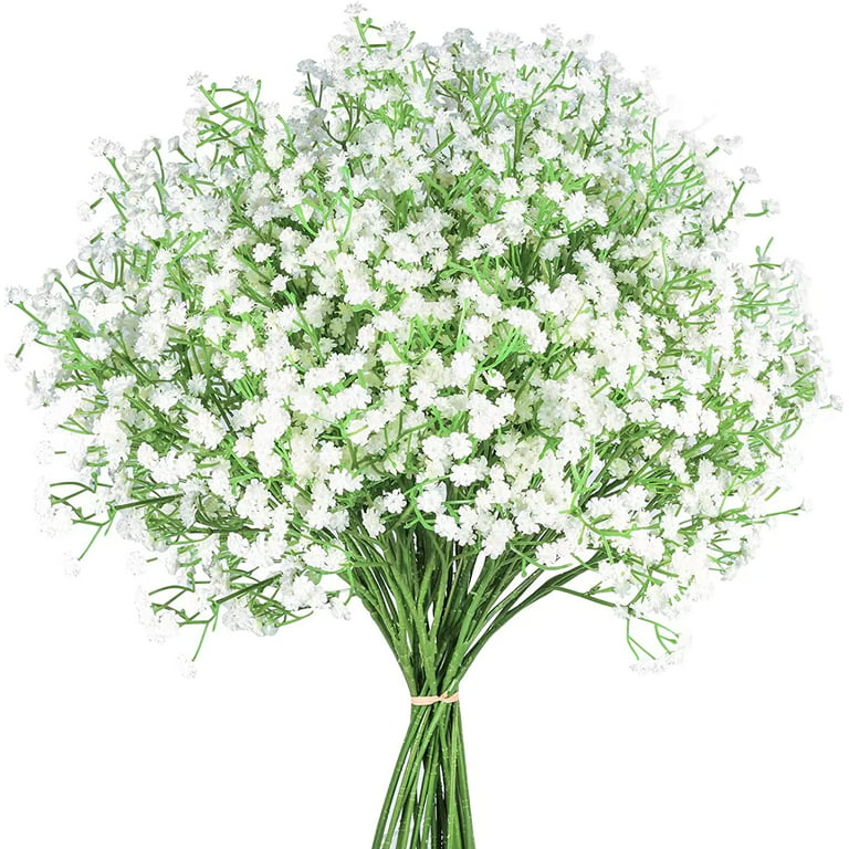 1Pc Babys Breath Artificial Flowers Fake White Flowers Real Touch Gypsophila  Floral in Bulk for Home Wedding Garden Party Decor