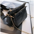 thumbnail image 6 of Solid Color PU Leather women Shoulder Messenger Bag Casual chain Crossbody Bags Women Handbags Totes Bag 3 Sets Clutch Purse, 6 of 6